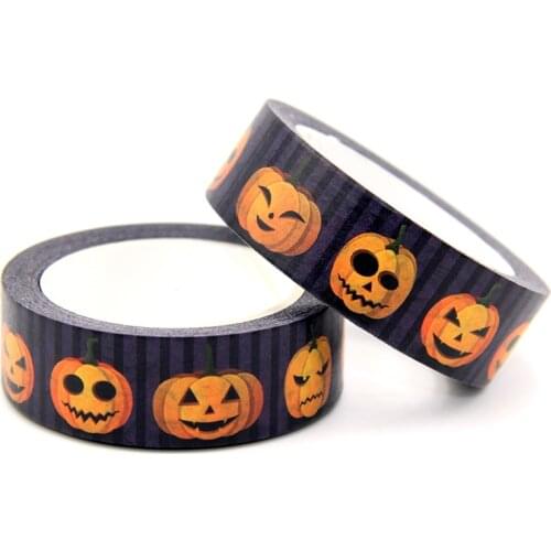 NEW 1PC 15MM*10M Halloween Grimace pumpkin Washi Tape DIY Scrapbooking Paper Photo Album Adhesive Masking Tape
