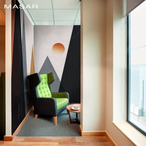 MASAR Original cartoon forest sunrise mural color childrens room wallpaper kindergarten amusement park environmental wallpaper