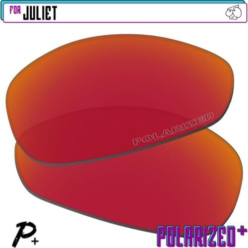 EZReplace Polarized Replacement Lenses for - Oakley Juliet Sunglasses - Red P Plus