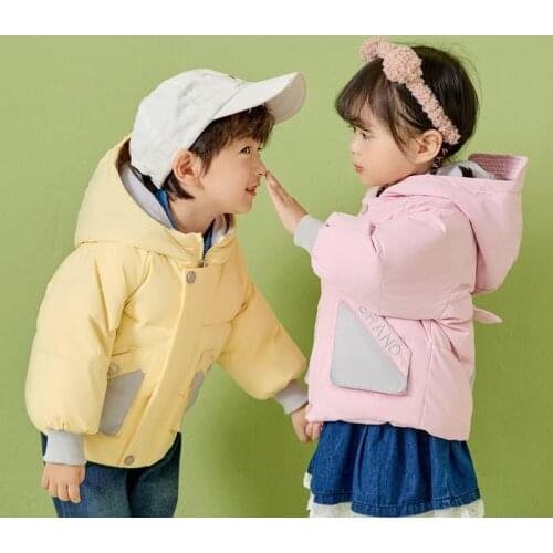 New Children Kids Fashion Warm White Duck Down Polyester Fiber Unisex Winter Casual Kids Down Coats