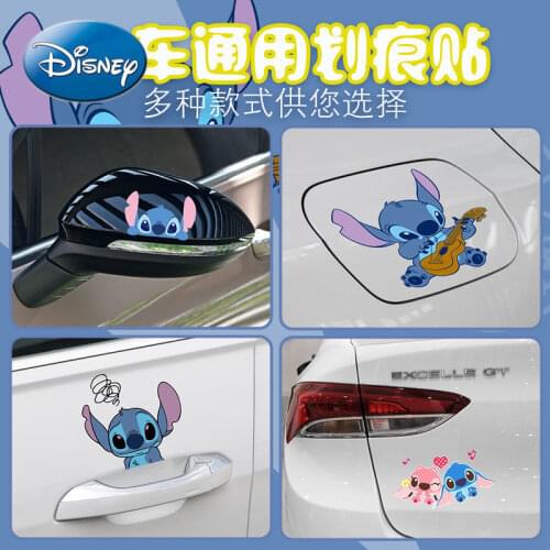Disney Cartoon Cute Car Decoration Sticker Stitch Trend Body Rear Sticker Car Creative Windshield Decoration Sticker