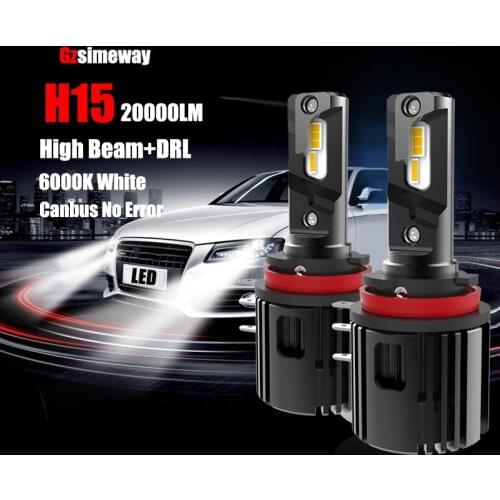 2PCS H15 Canbus LED Lamp 20000LM 6000K 12V Car Headlight For Ford Ranger Explorer For Golf 6 For Mazda CX-5 For A3 A6 LED Bulbs