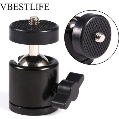 VBESTLIFE Tripod Head 360 degree Swivel Rotatable 1/4'' Screw Ball Head Mount Ballhead Stand Bracket for DSLR DV Cameras