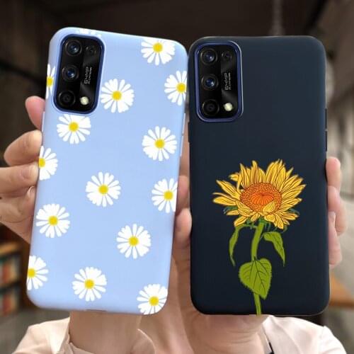 Sunflowers Butterfly Painted Woman Phone Case For Realme 7 Pro Case Liquid sIlicone Bumper Oppo REALME 7PRO Realme7 pro RMX2170