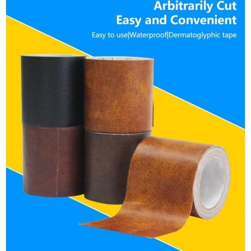 1 Roll 5.7cm * 4.57m Simulated Leather Repair Tape Self-Adhesive Leather Repair Patch Sofa Furniture