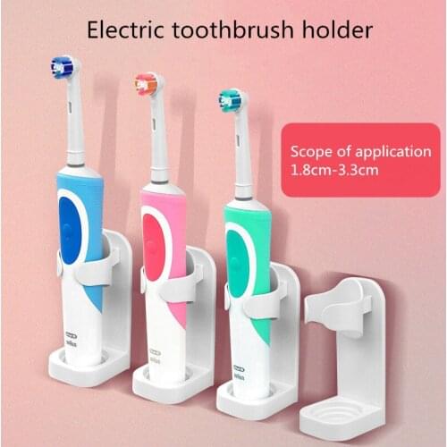 1Pc Creative Traceless Stand Rack Toothbrush Organizer Electric Toothbrush Wall-Mounted Holder Space Saving Bathroom Accessories