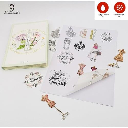 10sheets A4 Self-adhesive Masking Paper Craft Handmade Card Photo Albums Washi Sticker DIY Scrapbooking Alinacraft