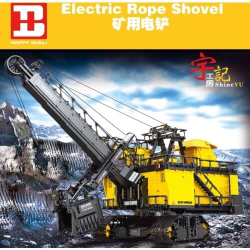 11689pcs Electric Rope shovel High-Tech RC Remote Control scraper Truck 1:37 Model Car Building Blocks Bricks DIY Toys Boy Gifts