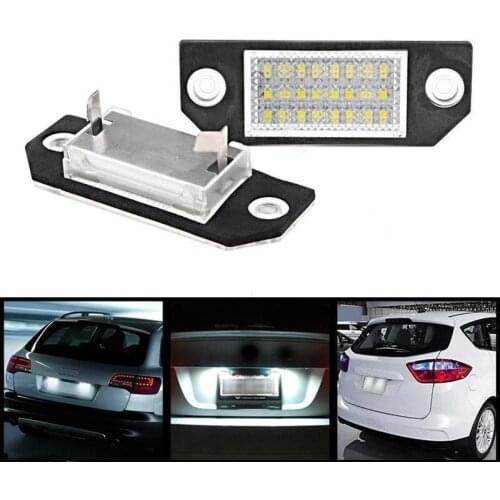 12V 6W White 24 LEDs Number License Plate Light Lamp for Ford Focus MK2 C-Max