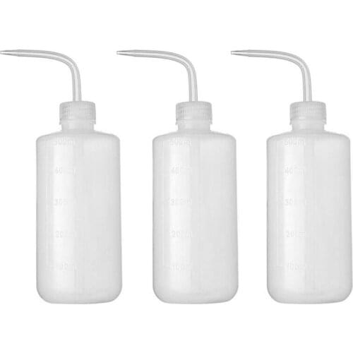 3Pcs Irrigation Bottle 500Ml 17Oz Indoor Plant Watering Can Water Squirt Bottle Plastic Rinse Bottle for Wash Tattoo