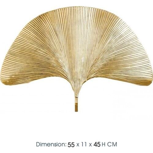 American Light Luxury Ginkgo Leaf Brass Lampshade Wall Lamp Vanity Light Bedroom Lamp Wall Lamp LED wall decor