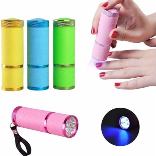 Biutee Nail Dryer Mini LED Flashlight UV Lamp Portable For Nail Gel Fast Dryer Cure 4 Colors Choose Nail Gel Cure Manicure Tool