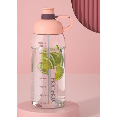 Large Capacity Water Bottle Plastic Space Cup Water Bottle for Drinking Mug Outdoor Sport Camping Hiking Fitness Coffee Bottles