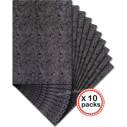 Black Silver 10 packs 20 PCS African Jubilee SEGO headtie hair ties scarf head gele and ipele very beautifull