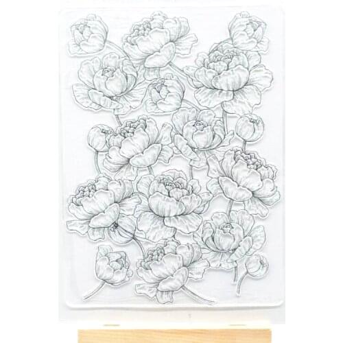 Flower Background Rubber Clear Stamp for Card Making Decoration and Scrampbooking Happy birthday Clear stamp