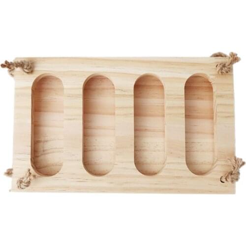 Rabbit Wooden Hay Rack Manger Multi-Functional Manger Grass Holder Hamster Bowl