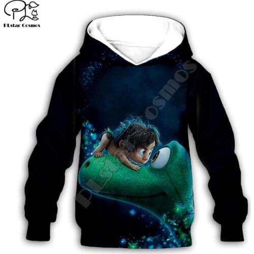 Kids Baby Boy Girl Toddlers anime dinosaur print 3d Hoodies Cartoon Tracksuit Children wear Set Cute Sweatshirts -2