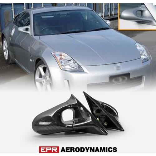 For Fairlady Z Z33 350Z carbon fiber Ganador Rear View Side door Aero Mirror replacement (Left Hand Drive Vehicle)