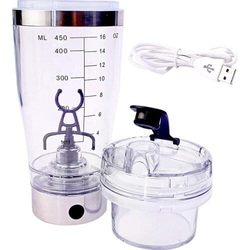 Electric Mixing Cup Automatic Stirring Milkshake Coffee with USB Charging Acrylic Glass for Protein Powder / Shakes / Portable