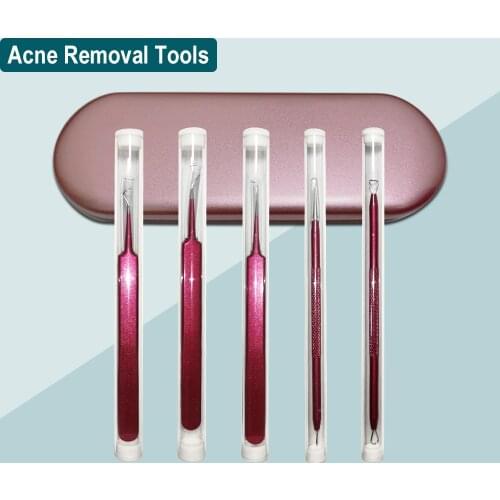 Stainless Steel Skin Care Tool Face Cleaner Needle Acne Pimple Blemish Blackhead Extractor Comedone Remover