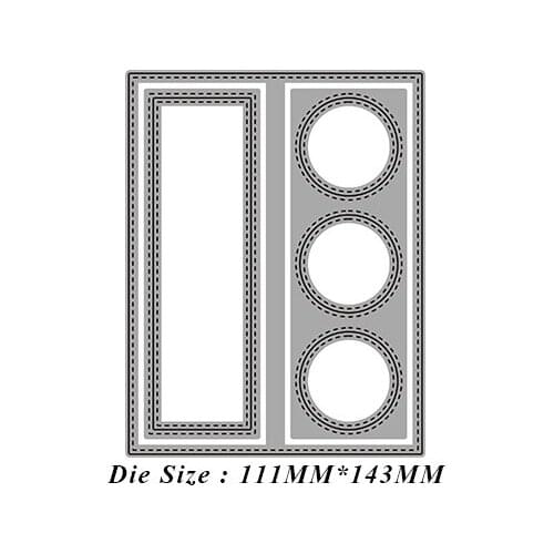 JMCRAFT 2021Rectangle Border And Round #3 Metal Cutting Dies DIY Scrapbook Handmade Paper Craft Metal Steel Template Dies