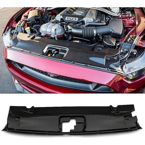 For Mustang Water Tank Radiator Cover Carbon Fiber Replace fit Mustang 2015-2020 Radiator Trim Engine Compartment Accessories