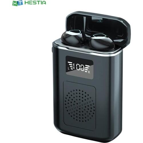 M6 Bluetooth Audio + Earphone Combo TWS 5.1 Touch Breathing Light Bluetooth Headset Super Large Capacity Charging Compartment