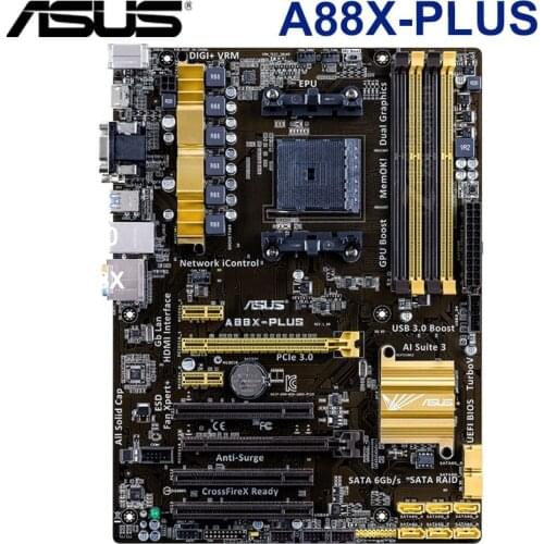 ASUS A88X-PLUS Motherboard Socket FM2 FM2+ DDR3 64GB PCI-E 3.0 For AMD A88 100% Original Desktop Computer Mainboard SATAIII Used