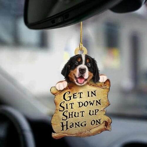 Cute Dog Hanging Ornament Acrylic Colorful Balloon Flying Puppy Car Pendant Hang Decorations Auto Interior Decor Accessories