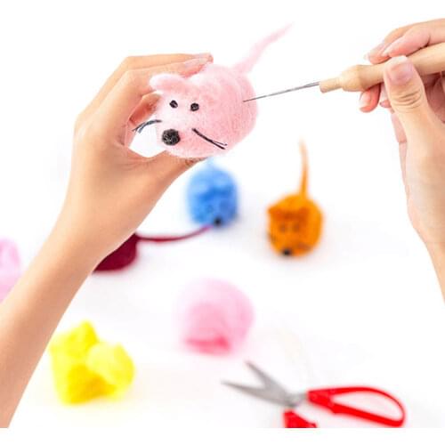 Mouse Shaped Soft Cat Plush Toys Wool Stuffed Catnip Touch Funny Interactive Toys Pets Products Durable Smart Supplies for Cats