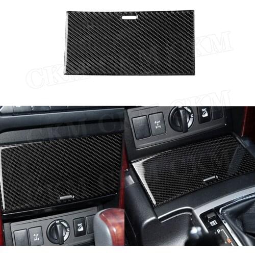 Carbon Fiber Central Control Cigarette Lighter Water Cup Panel Trim Cover Sticker For Toyota Land Cruiser Prado 2010-2018