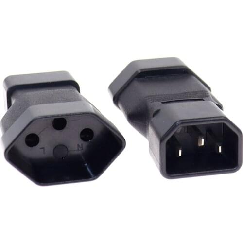 EU Switzerland Power plug , IEC 320 C14 Male Plug to Swiss 3 pin Female Power Cable For UPS PDU