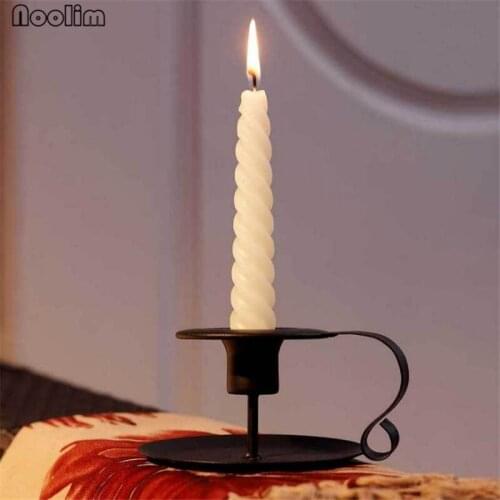 NOOLIM Hanging Tealight Candle Holder Glass Iron Dining Table Decoration Home Accessories Candlestick Table Wedding Bar Decor