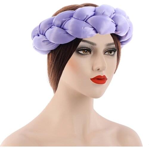 2021 Fashion Candy Color Braids Headbands for Women Elastic Hair bands Ladies Turban Female Headwear Accessories Bandage Bandana