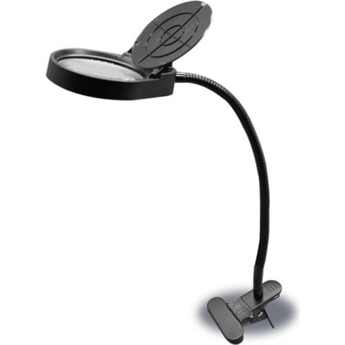 Adjustable Flexible Portable LEDDesk Lamp 3X/10X Magnifier Glasses Table Light Dimmable Brightness for Printing Reading