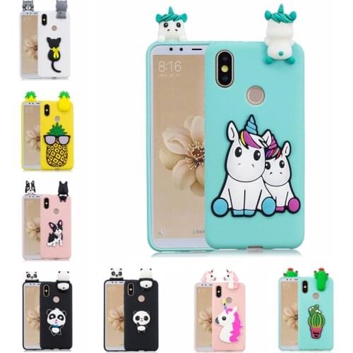 3D Cute Panda Unicorn Cactus Silicone Case on For Xiaomi A1 A2 Lite A3 Redmi Note 8T 8 7 6 5 Pro 4 4X Redmi 8 8A 7 7A 6A Go Case