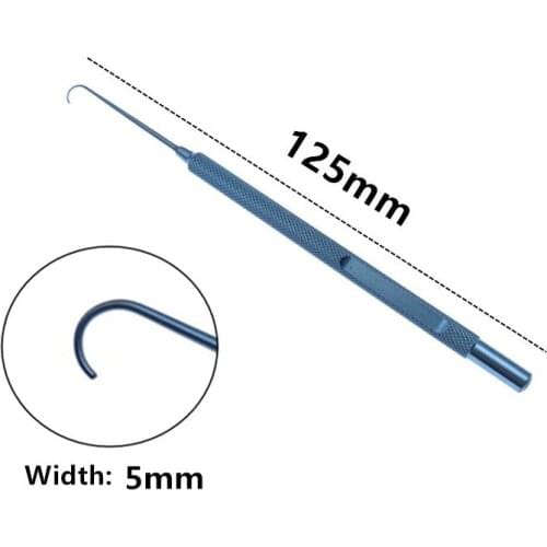 Titanium Curved Hook ophthalmic surgical instrument