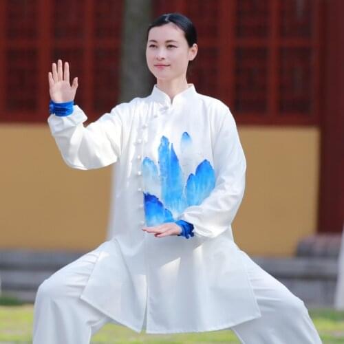 Traditional Chinese Clothing Taichi Long Sleeved Wushu Taichi Men Kungfu Uniform Suit Uniforms Tai Chi Exercise Clothing TA2535