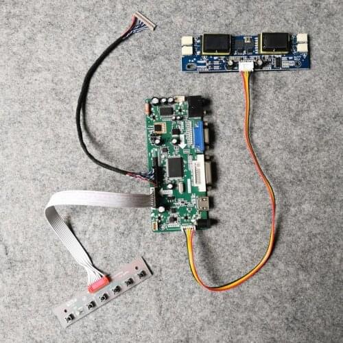 LCD display controller board LVDS-20 Pin 4-CCFL For TFTMD38140CBA/TX38D14VC0CAA screen 1024*768 M.NT68676 DIY kit VGA DVI