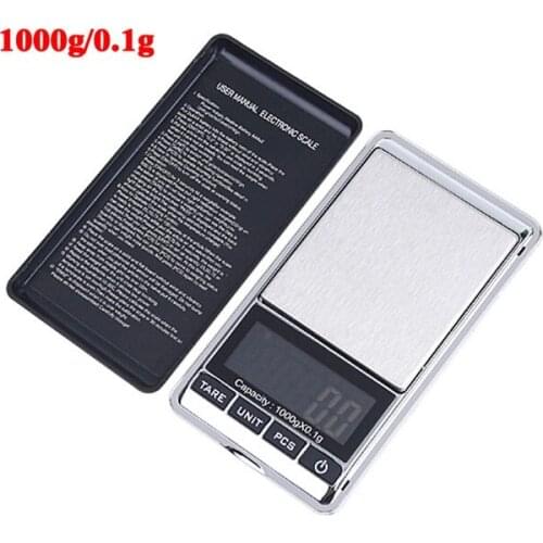 100pcs/lot Weight Scales 1000*0.1g Mini Digital Scale Portable Electronic LCD Pocket Digital Jewelry Diamond
