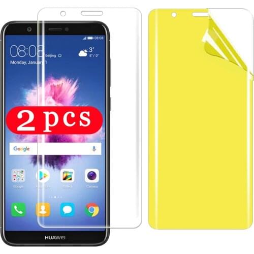 2-1Pcs cover for huawei p smart Z S 2021 2020 pro 2019 plus 2018 hydrogel film phone screen protector Not Glass protective film
