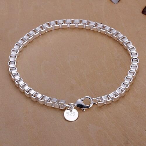 2016 Silver Plated Fashion Charms Link Chain Bracelet for men women fashion accessory AR73