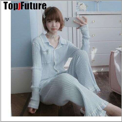 3 colors Women girl soft home clothes sweet love set autumn and winter warm pajamas leisure wear home wear home clothes