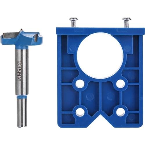 35mm Dowel Jig Kit ABS Plastic Concealed Hinge Hole Saw Drilling Bit Jig for Wood Drill Furniture Hinge Mounting Plates