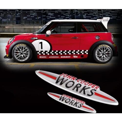 JCW 3D decoration Sticker Modification accessories For BMW MINI Cooper S John Cooper Works R50 R52 R53 R55 R56 R60 F54 F56 F60