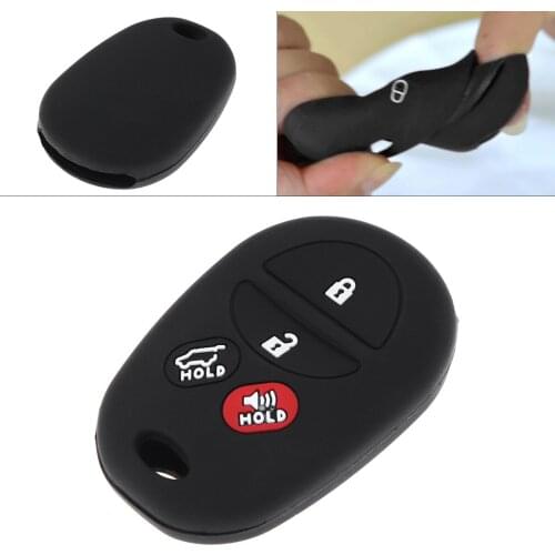 4 Buttons Silicone Remote Car Key Case Shell Protector Holder for Toyota Sienna Avalon Solara Sequoia Highlander 2004-2016