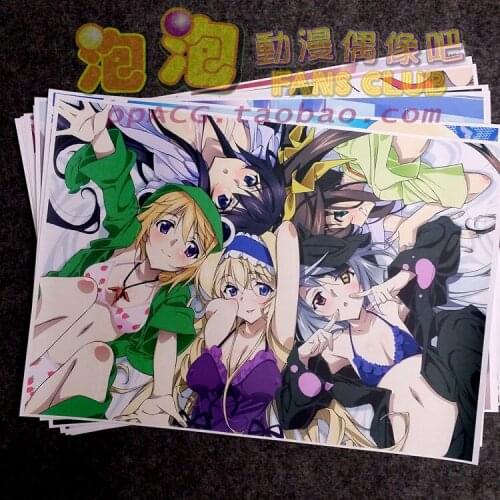 8Pcs Anime IS Infinite Stratos Picture Posters Figures Poster 42x29cm Toys for Wall Home Decoration Kids Adult Gift