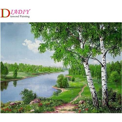 Diamond Embroidery Sale Landscape Cross Stitch Mosaic Tree 5D DIY Full Square Diamond Painting Kit Needlework Crafts
