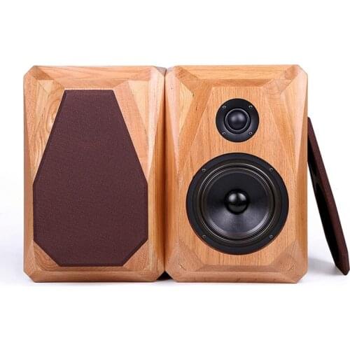Queenway A65 6.5'' HiFi bookshelf speaker Real Solid Wood Speaker box Ag sliver cable Especial Fit for Vacuum Tube Amplifier