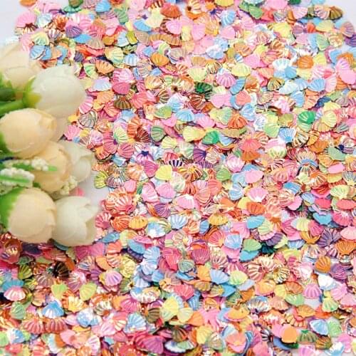 Glitter Sequin 6*8mm Sea Shell PVC Loose Sequins Paillettes Nail Art Sewing Material Wedding Craft Garment DIY Accessories 20g
